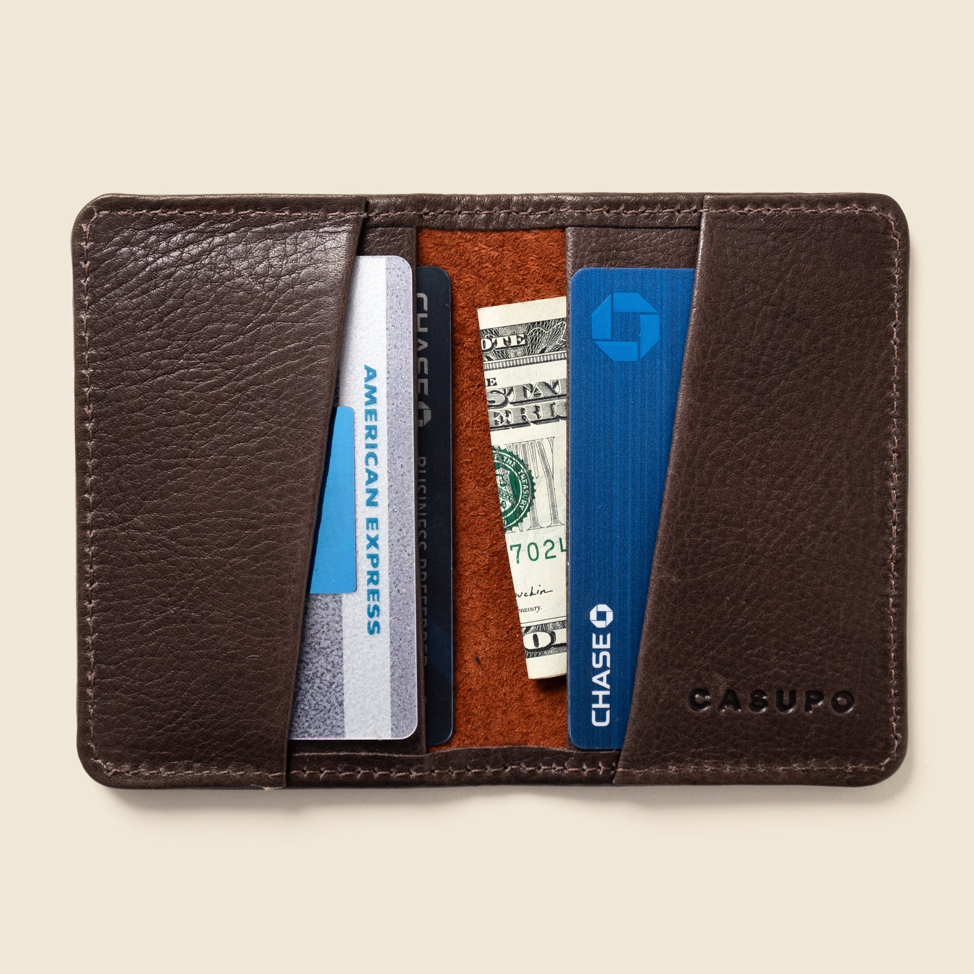 Compact Bifold with RFID Protection - Brown