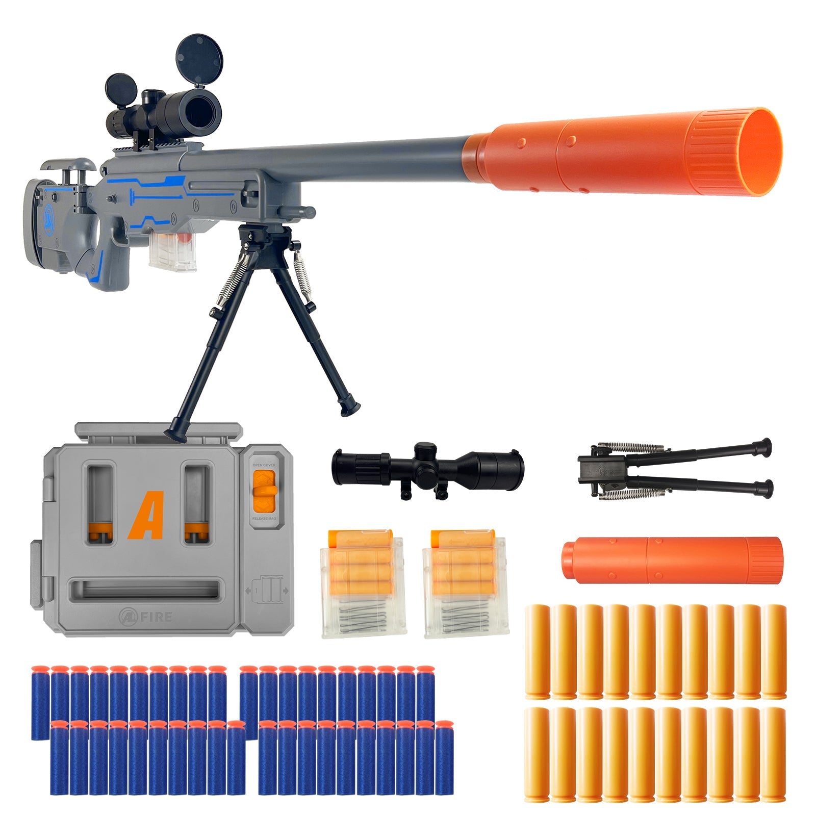 AWM Sniper Rifle Toy Yellow Set