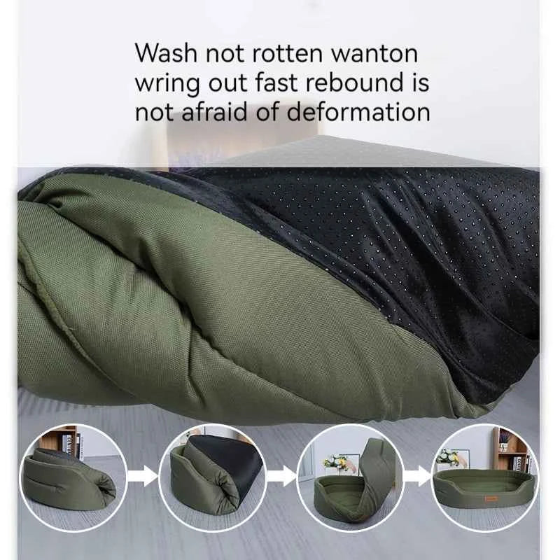 Oxford Cloth Dog Bed Mat – Moisture-Resistant Pet Mattress with Sponge Filling