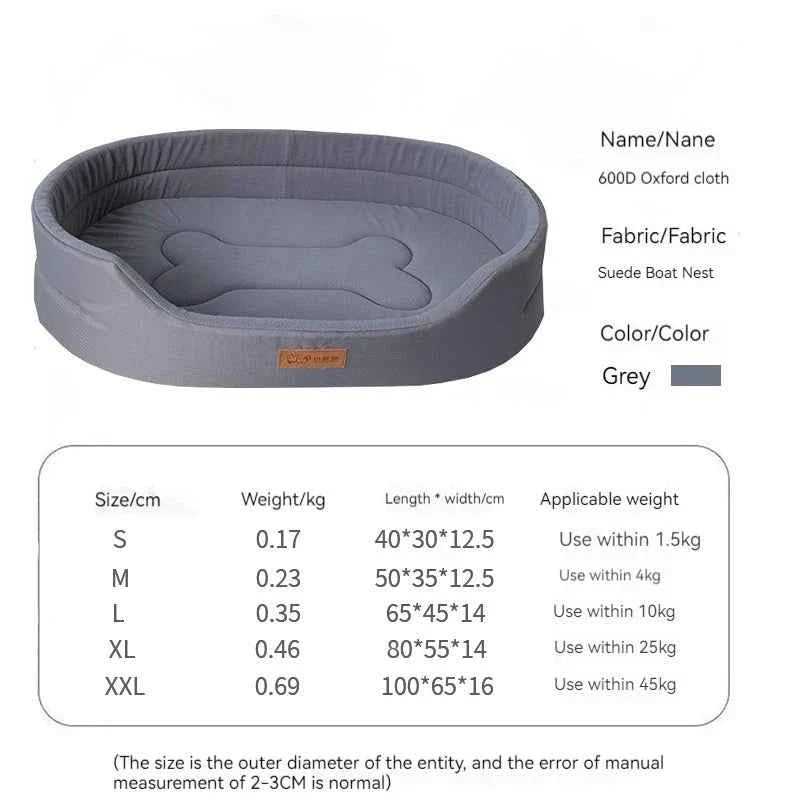 Oxford Cloth Dog Bed Mat – Moisture-Resistant Pet Mattress with Sponge Filling