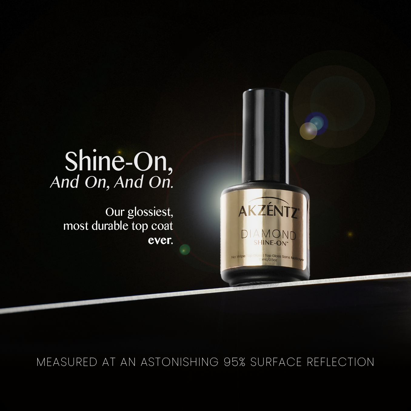 Akzentz Diamond Shine-On (No Cleanse) Gel Top Gloss